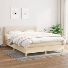 Petromila vidaXL Boxspring posteľ s matracom krémový 140x190 cm látka