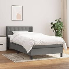 Petromila vidaXL Boxspring posteľ s matracom tmavosivá 90x190 cm látka