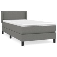 Petromila vidaXL Boxspring posteľ s matracom tmavosivá 90x200 cm látka