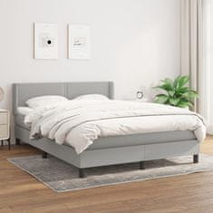 Petromila vidaXL Boxspring posteľ s matracom bledosivý 140x190 cm látka