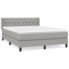 Petromila vidaXL Boxspring posteľ s matracom bledosivý 140x190 cm látka