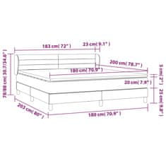 Petromila vidaXL Boxspring posteľ s matracom tmavohnedá 180x200 cm látka