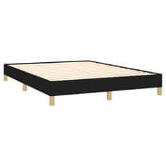 shumee Posteľný rám boxspring s matracom čierny 140x200 cm látka