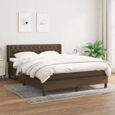 Petromila vidaXL Boxspring posteľ s matracom tmavohnedá 140x200 cm látka