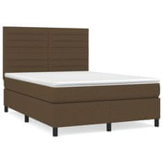 Petromila vidaXL Boxspring posteľ s matracom tmavohnedá 140x200 cm látka