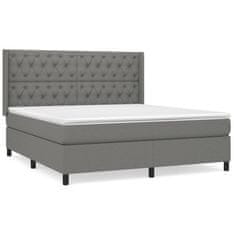 Petromila vidaXL Boxspring posteľ s matracom tmavosivá 160x200 cm látka