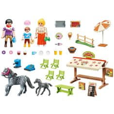 Playmobil Pony kaviareň , Jazdecký dvor, 77 dielikov, 70519