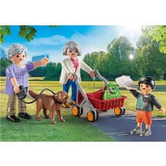 Playmobil Starí rodičia s vnukom , Život v meste, 14 dielikov, 70990