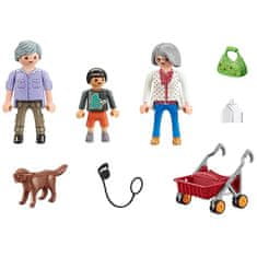 Playmobil Starí rodičia s vnukom , Život v meste, 14 dielikov, 70990