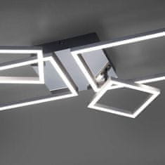 PAUL NEUHAUS LEUCHTEN DIREKT aj s JUST LIGHT LED stropné svietidlo, farba oceľ, moderná teplá biela, dizajn 3000K 14030-55
