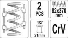 YATO Sťahovák pružín tlmičov automobilov 370 x 82 mm 2ks