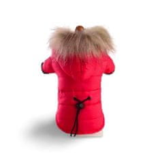 Surtep Animals Zimná bunda s kapucňou pre psa - Červená
