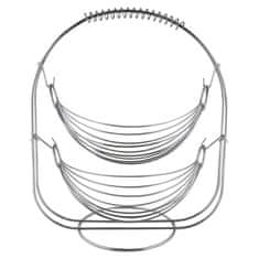 Northix Košík na ovocie s dvoma košmi - chrómovaná oceľ 