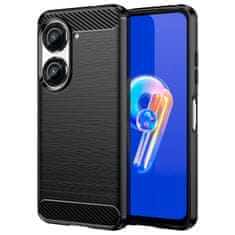 IZMAEL Carbon Shield TPU puzdro pre Asus Zenfone 9/Zenfone 10 - Čierna KP24540