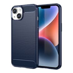 IZMAEL Carbon Shield TPU puzdro pre Apple iPhone 14 - Tmavo Modrá KP24730