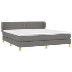 Petromila vidaXL Boxspring posteľ s matracom tmavosivá 160x200 cm látka