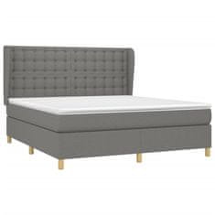 Petromila vidaXL Boxspring posteľ s matracom tmavosivá 180x200 cm látka