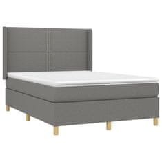 Petromila vidaXL Boxspring posteľ s matracom tmavosivá 140x200 cm látka