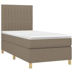 Petromila vidaXL Boxspring posteľ s matracom sivohnedý 100x200 cm látka