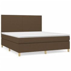 Petromila vidaXL Boxspring posteľ s matracom tmavohnedá 160x200 cm látka