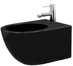 REA CARLO mini - závesný bidet 49x37, čierna matná, REA-C9901