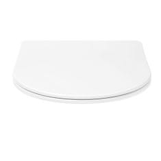 REA , toaletné sedátko z duroplastu s pomalým zatváraním a jednoduchým odopnutím, biela, REA-C6001