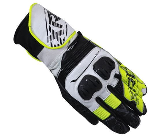 XRC Rukavice na moto TUMP GT7 WHT/BLK/FLUO men gloves