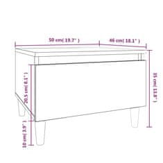 Petromila vidaXL Bočné stolíky 2 ks sivé sonoma 50x46x35 spracované drevo