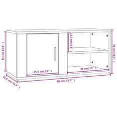 Vidaxl TV skrinka čierna 80x31,5x36 cm spracované drevo