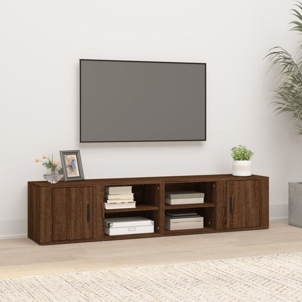 Vidaxl TV skrinky 2 ks hnedý dub 80x31,5x36 cm spracované drevo