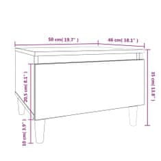 Vidaxl Bočný stolík biely 50x46x35 cm spracované drevo