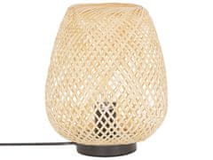 Beliani Bambusová stolná lampa svetlé drevo BOMU