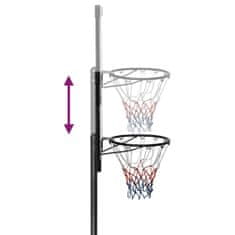 shumee Basketbalový stojan priehľadný 235-305 cm polykarbonát