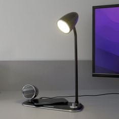 Tellur Nostalgia stolná lampa s bezdrôtovou nabíjačkou 15W, a Bluetooth reproduktorom 5W, čierna