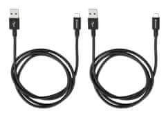 VERBATIM Micro USB kábel 100cm + 100cm, SYNC + CHARGE čierny