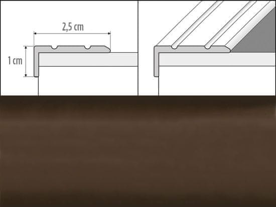 Effector Prechodové lišty A31 - SAMOLEPIACE šírka 2,5 x výška 1 x dĺžka 90 cm - bronzová