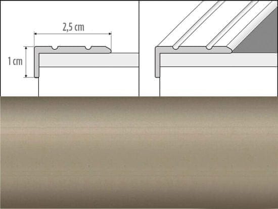 Effector Prechodové lišty A31 - SAMOLEPIACE šírka 2,5 x výška 1 x dĺžka 90 cm - šampaň