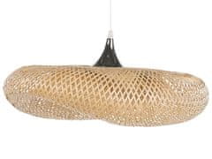 Beliani Závesná bambusová lampa veľká BOYNE