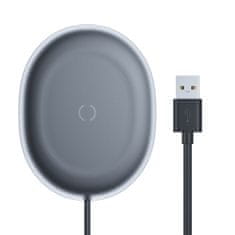shumee Jelly Qi 15W bezdrôtová nabíjačka pre slúchadlá + USB - USB-C kábel, čierna