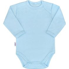 NEW BABY Dojčenské bavlnené body s dlhým rukávom New Baby Pastel modré 62 (3-6m)