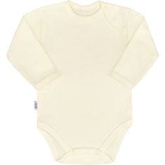 NEW BABY Dojčenské bavlnené body s dlhým rukávom New Baby Pastel béžové 62 (3-6m)