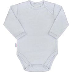 NEW BABY Dojčenské bavlnené body s dlhým rukávom New Baby Pastel sivé 80 (9-12m)