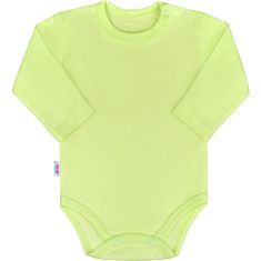 NEW BABY Dojčenské bavlnené body s dlhým rukávom New Baby Pastel zelené 62 (3-6m)