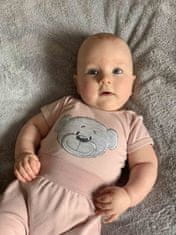 NEW BABY Dojčenské bavlnené body s krátkym rukávom New Baby BrumBrum old pink 86 (12-18m)