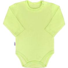 NEW BABY Dojčenské bavlnené body s dlhým rukávom New Baby Pastel zelené 74 (6-9m)