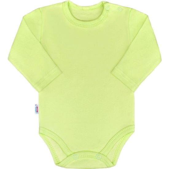 NEW BABY Dojčenské bavlnené body s dlhým rukávom New Baby Pastel zelené 80 (9-12m)