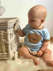 NEW BABY Dojčenské bavlnené body s krátkym rukávom New Baby BrumBrum blue brown 86 (12-18m)