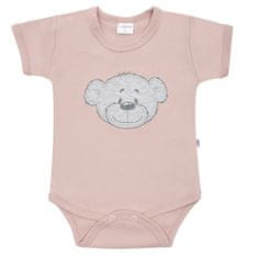NEW BABY Dojčenské bavlnené body s krátkym rukávom New Baby BrumBrum old pink 74 (6-9m)