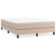 shumee Boxspring posteľ s matracom kapučínová 140x190 cm umelá koža