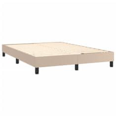 shumee Boxspring posteľ s matracom kapučínová 140x190 cm umelá koža